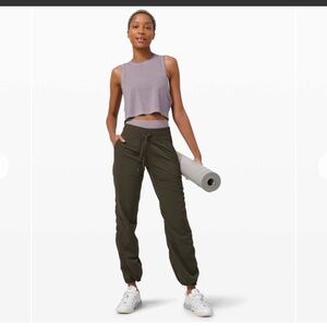 Lululemon cut back crop tank in washed lunar rock